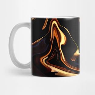 Caramel Smoke  - Digital Liquid Paint Swirls Mug